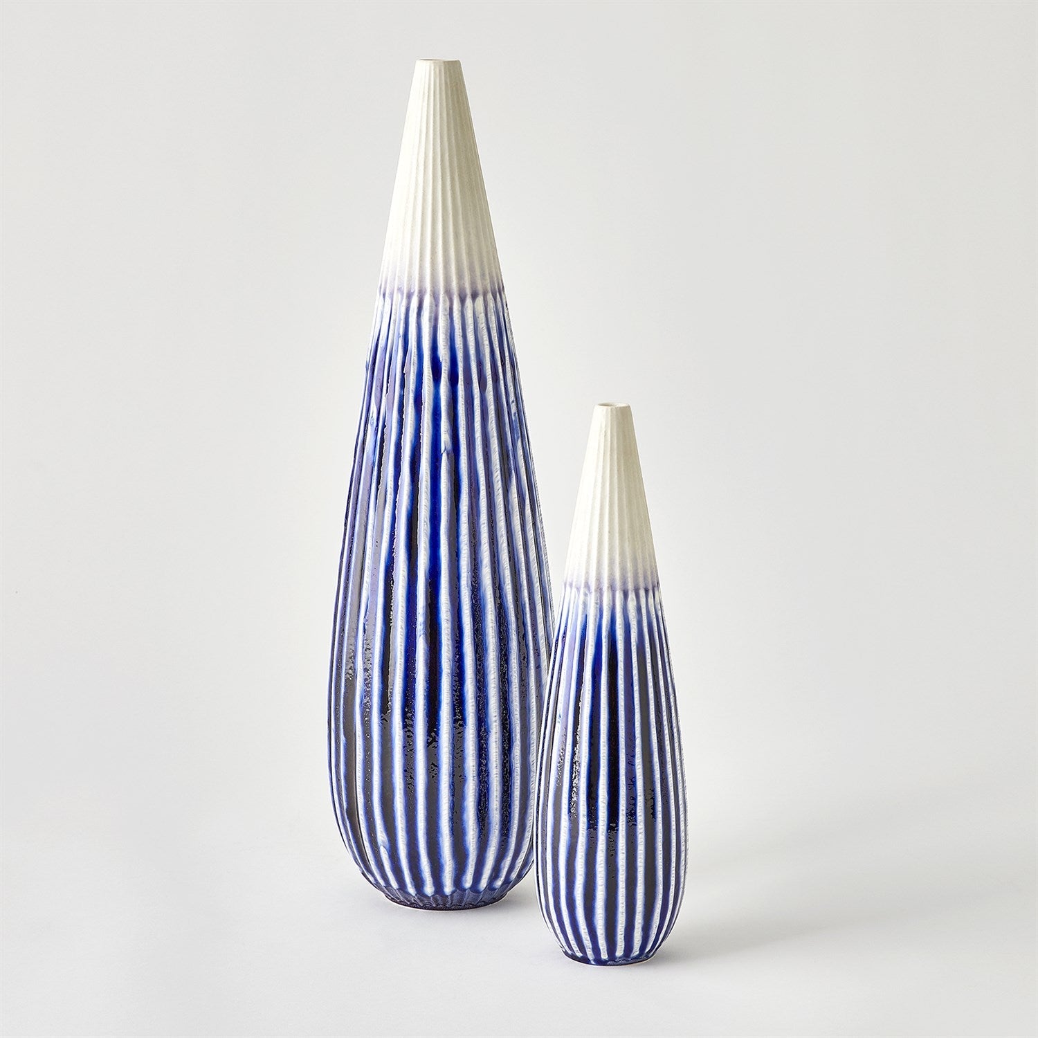 Global Views Furrow Cobalt Taper Vase