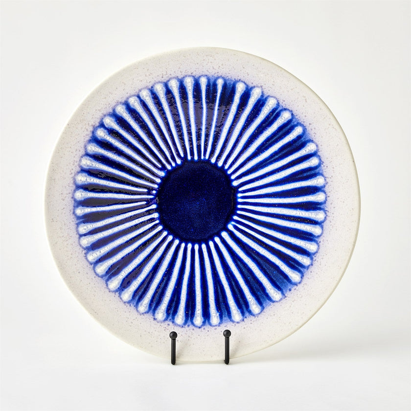 Global Views Cobalt Striped Charger