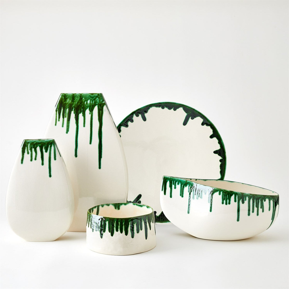Global Views Emerald Dripping Charger