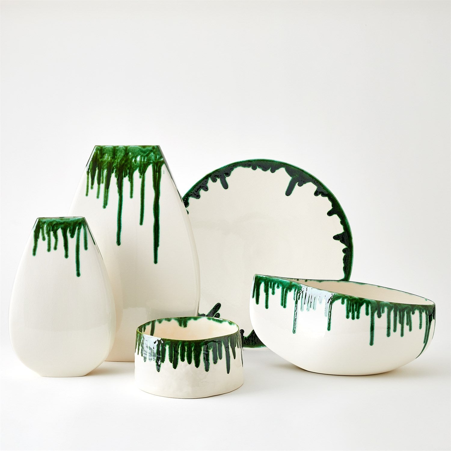 Global Views Emerald Dripping Charger