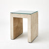 Global Views Posh Parchment Suede Side Table