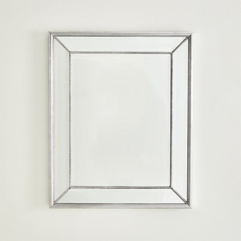 Global Views Silver Vermeil Rope Mirror