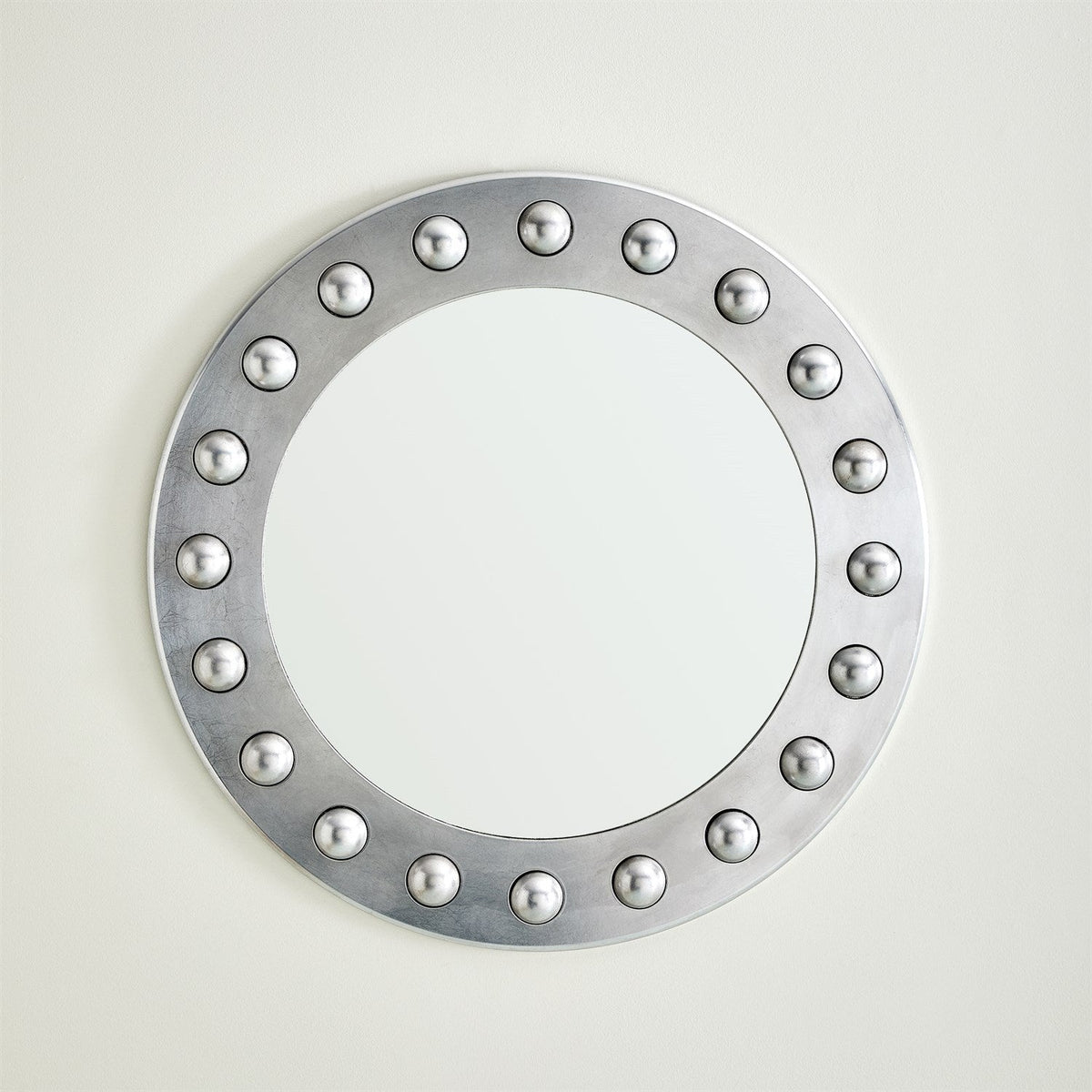 Global Views Silver Embedded Sphere Mirror