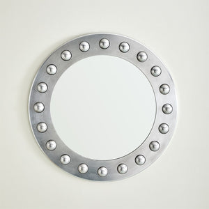 Global Views Silver Embedded Sphere Mirror