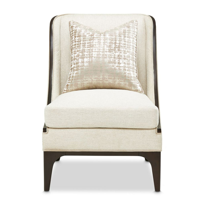 Michael Amini Paris Chic Accent Chair - Cremini/Espresso