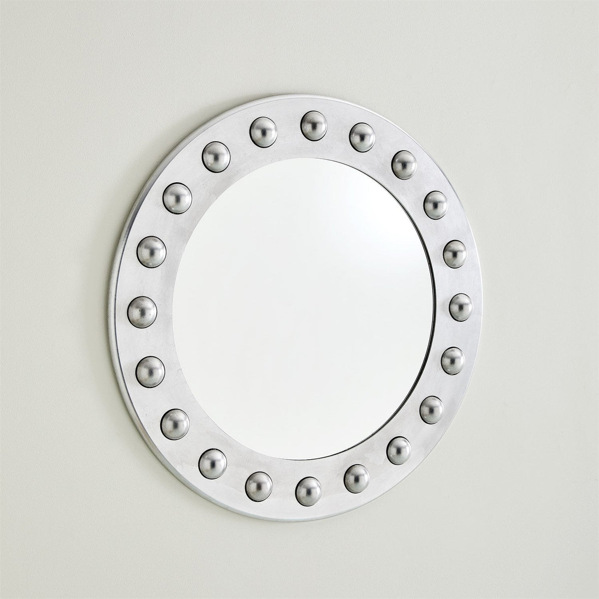 Global Views Silver Embedded Sphere Mirror
