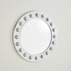 Global Views Silver Embedded Sphere Mirror