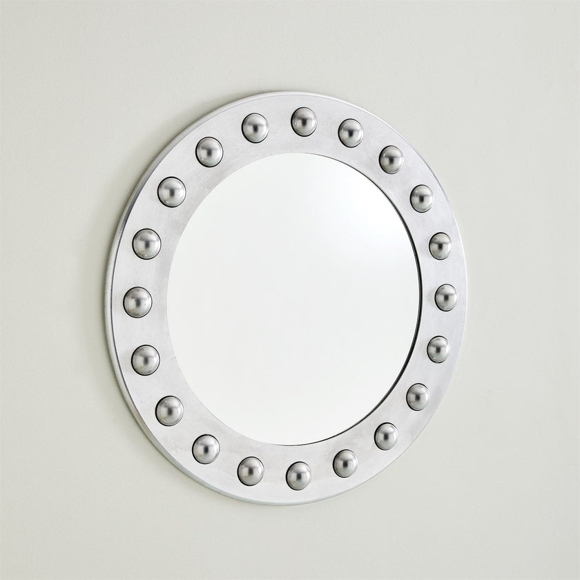 Global Views Silver Embedded Sphere Mirror