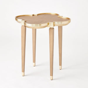 Global Views Quatrefoil Side Table