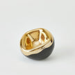 Global Views Gold Crackle Squished Bowl