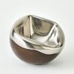 Global Views Platinum Crackle Squished Bowl