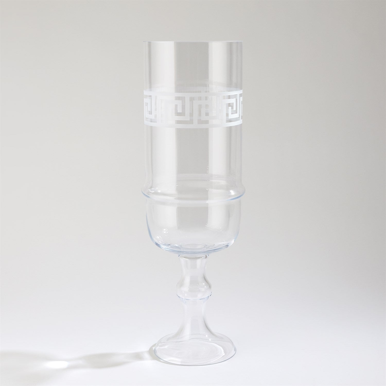 Global Views Etched Greek Key Vase Hurricane Clearance