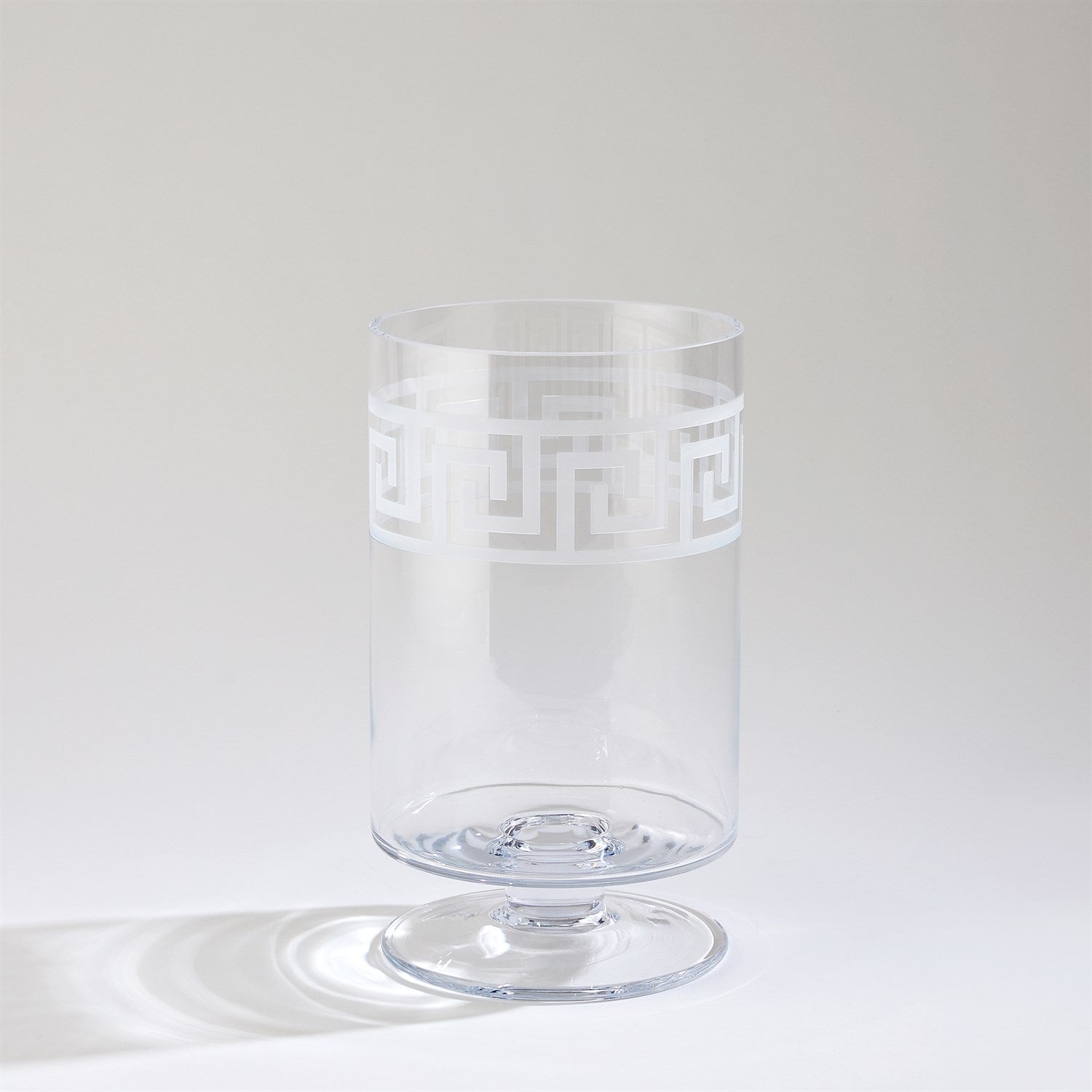 Global Views Etched Greek Key Vase Hurricane Clearance