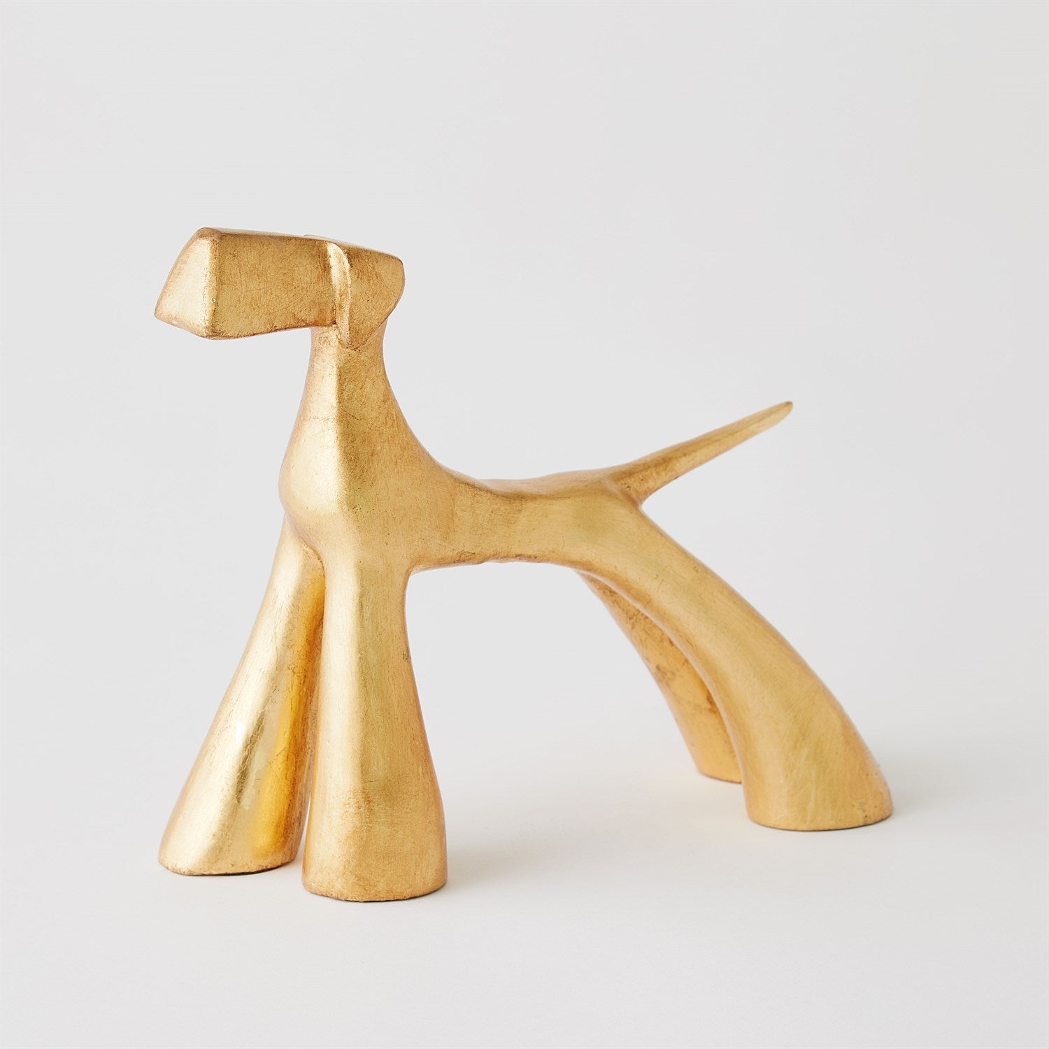 Global Views Gold Leaf Show Dog Sculpture