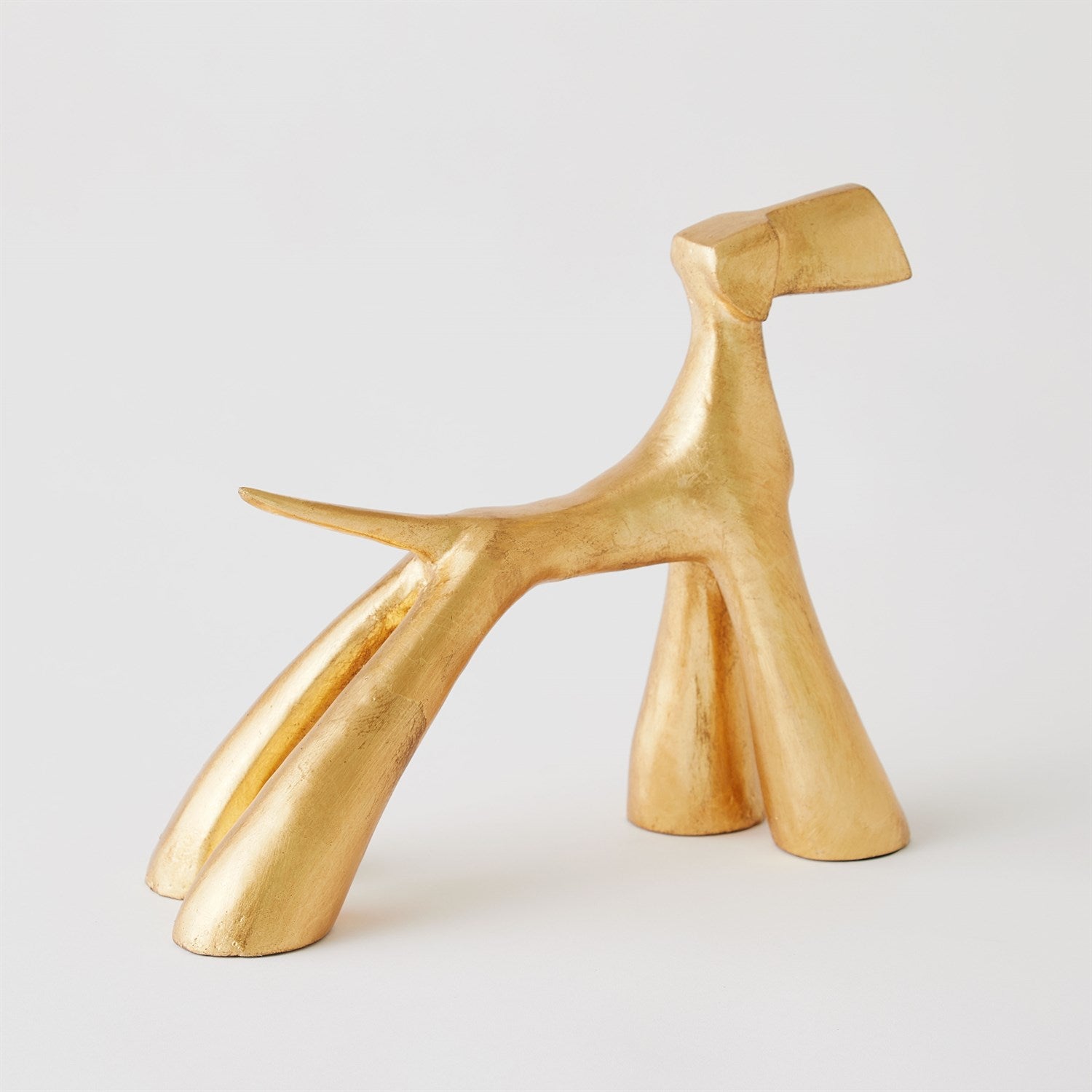 Global Views Gold Leaf Show Dog Sculpture