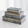 Global Views Black White Terrazzo Box