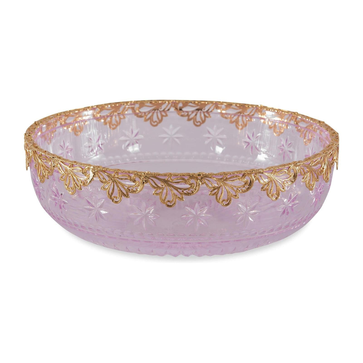 Maitland Smith Pink Carved Crystal Bowl Clearance