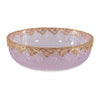Maitland Smith Pink Carved Crystal Bowl