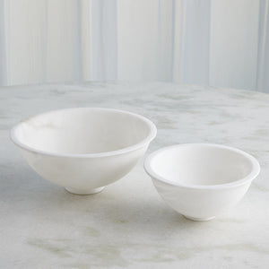 Global Views White Oiled Alabaster Bowl Clearance