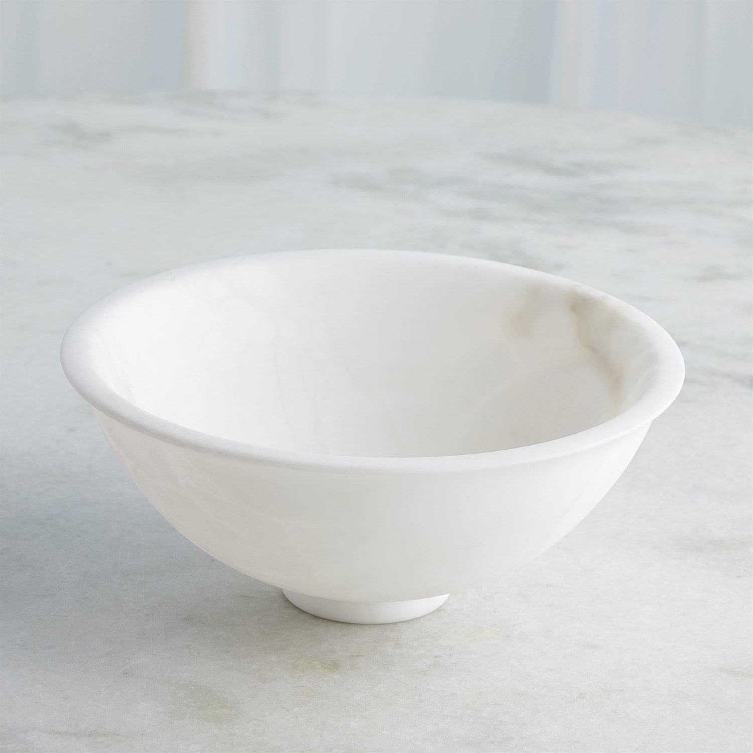 Global Views White Oiled Alabaster Bowl Clearance