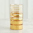 Global Views Shimmering Gold Striped Vase Hurricane Clearance
