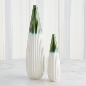 Global Views Emerald Furrow Taper Vase