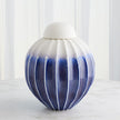 Global Views Cobalt Fluted Jar with Lid