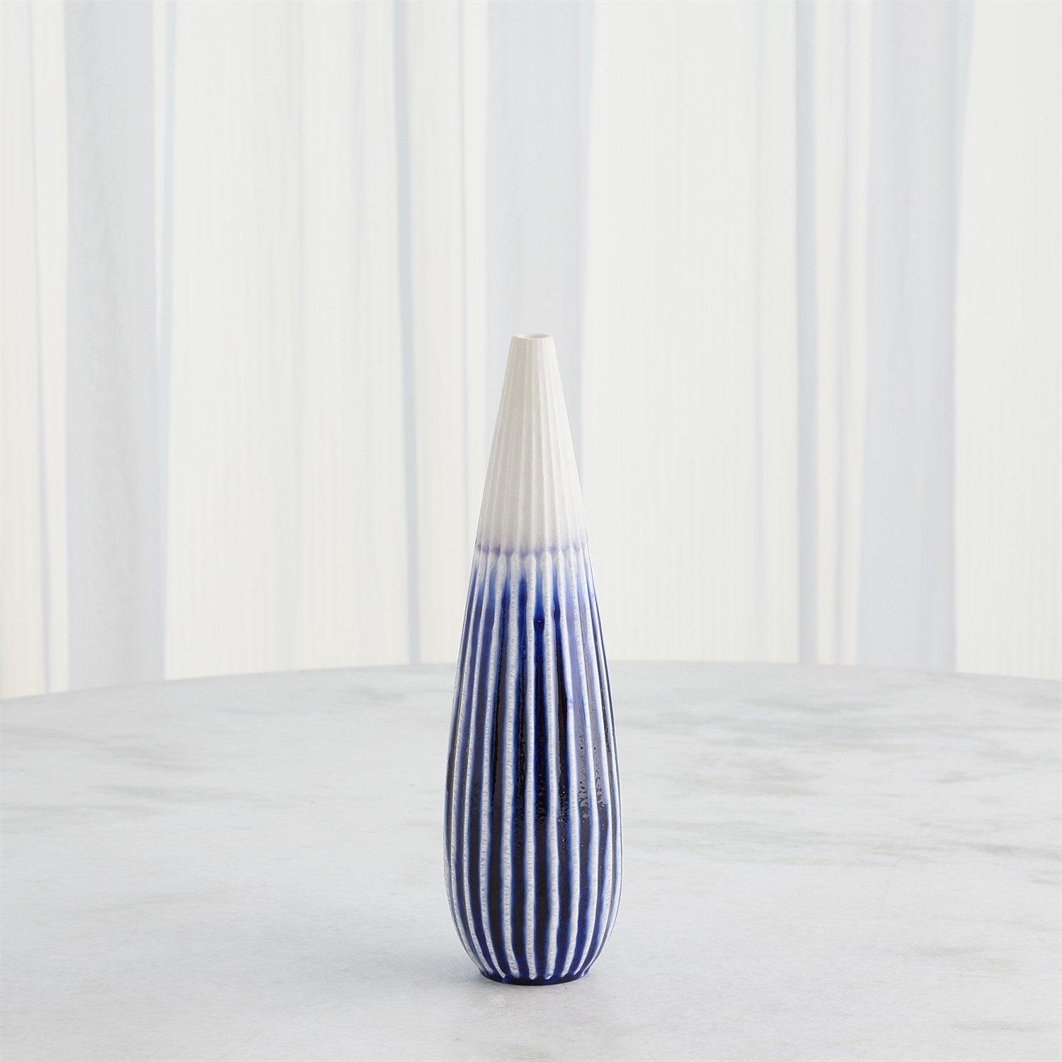 Global Views Furrow Cobalt Taper Vase