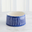 Global Views Cobalt Striped Organic Pot