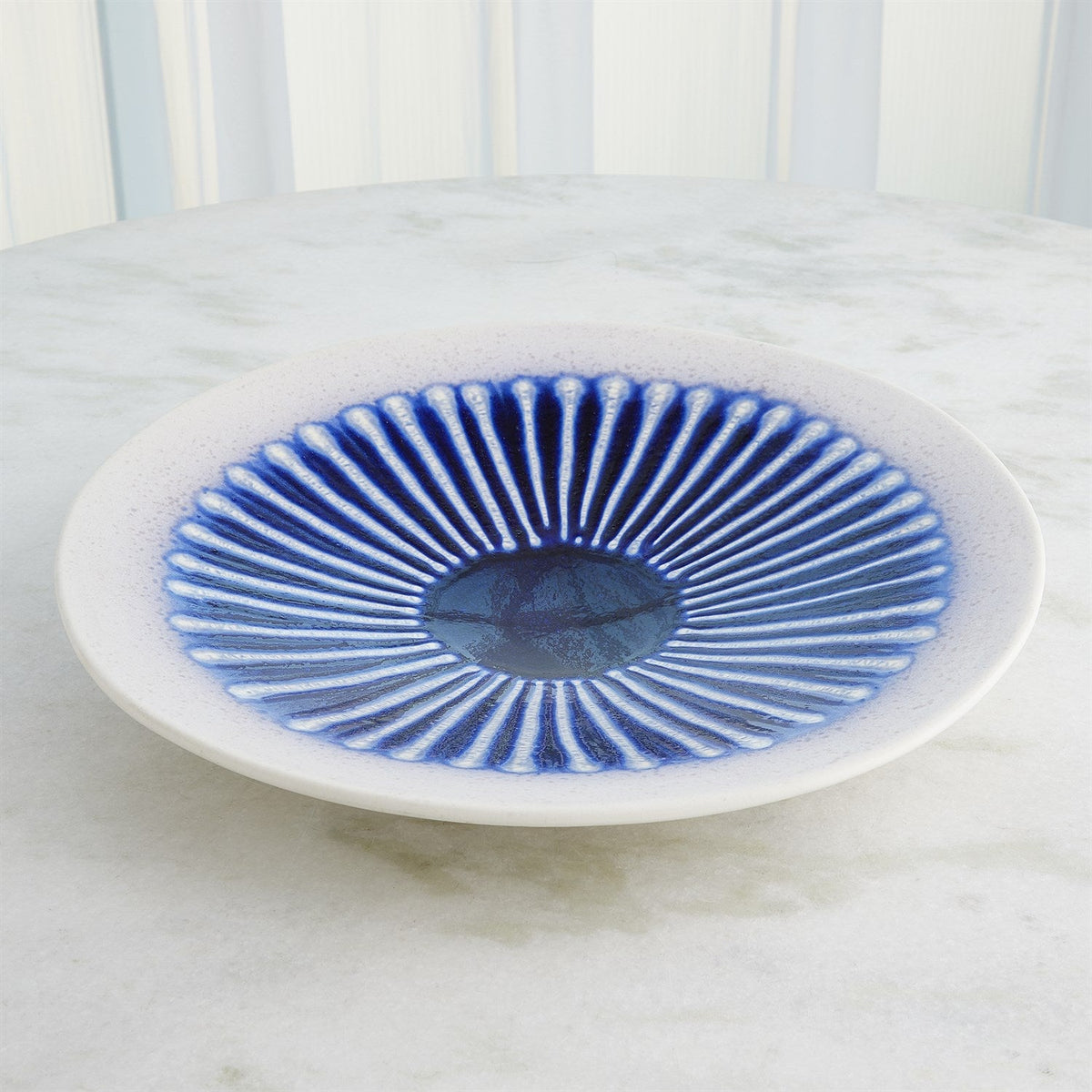 Global Views Cobalt Striped Charger