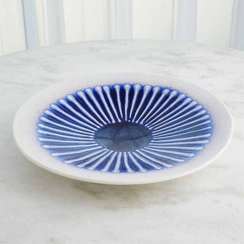 Global Views Cobalt Striped Charger