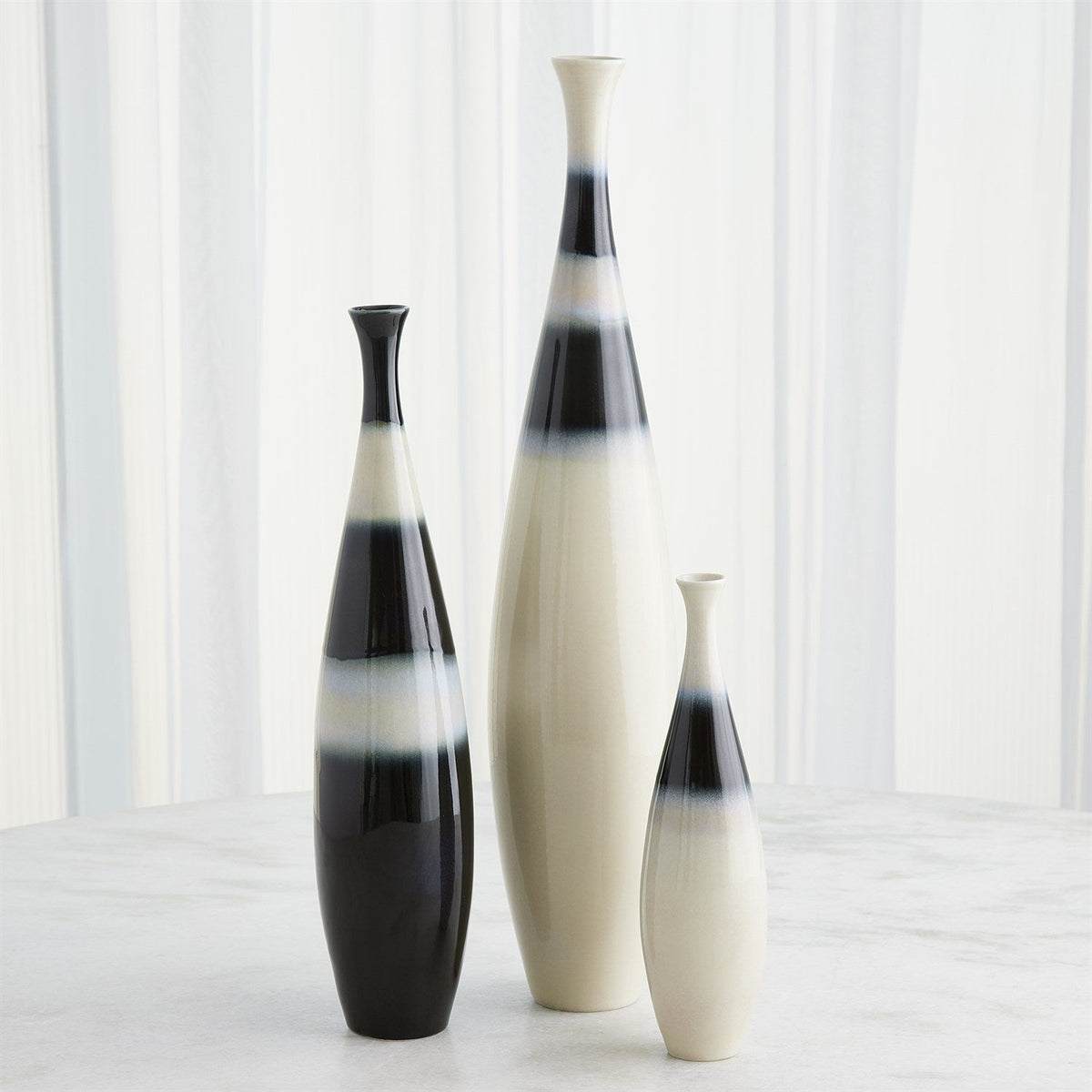 Global Views Cobalt Banded Bottle