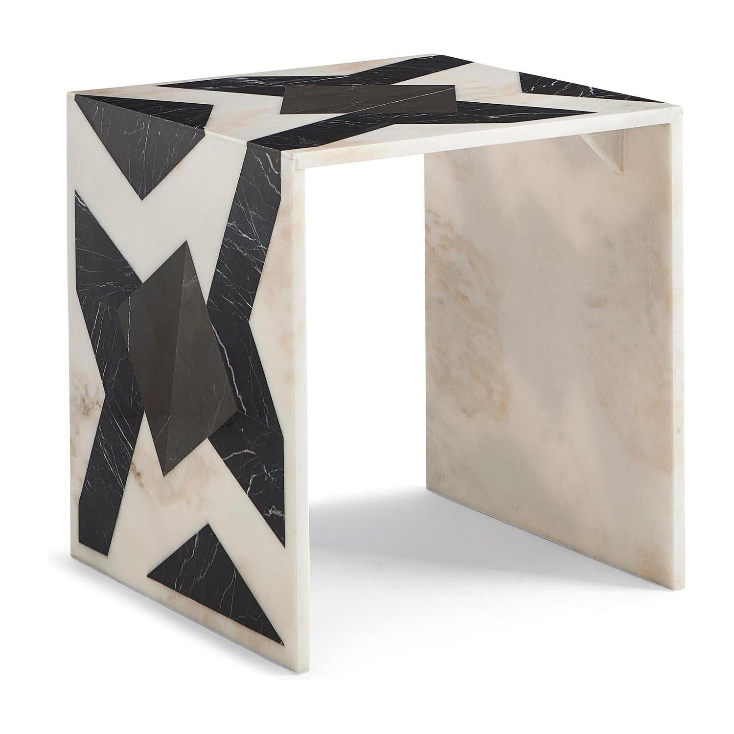 Maitland Smith Marble Inlay Side Table