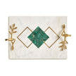 Maitland Smith Green Marble Inlay Tray Clearance