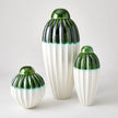 Global Views Emerald Fluted Jar with Lid