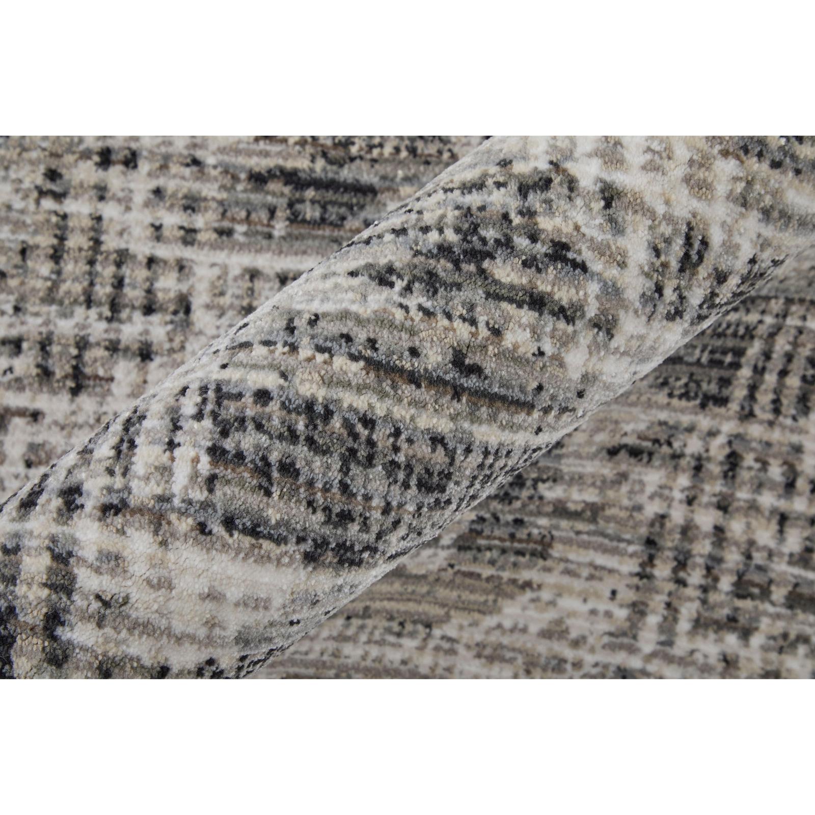 Feizy Sonora 39NYF Modern Abstract Rug in Gray/Ivory