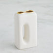 Global Views Matte White Gold Rim Oh Yes Vase Clearance