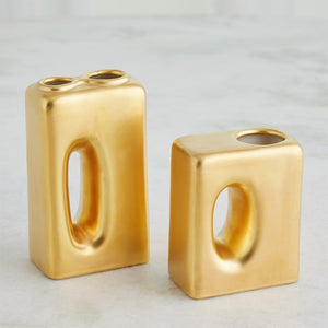 Global Views Matte Gold Oh Yes Vase