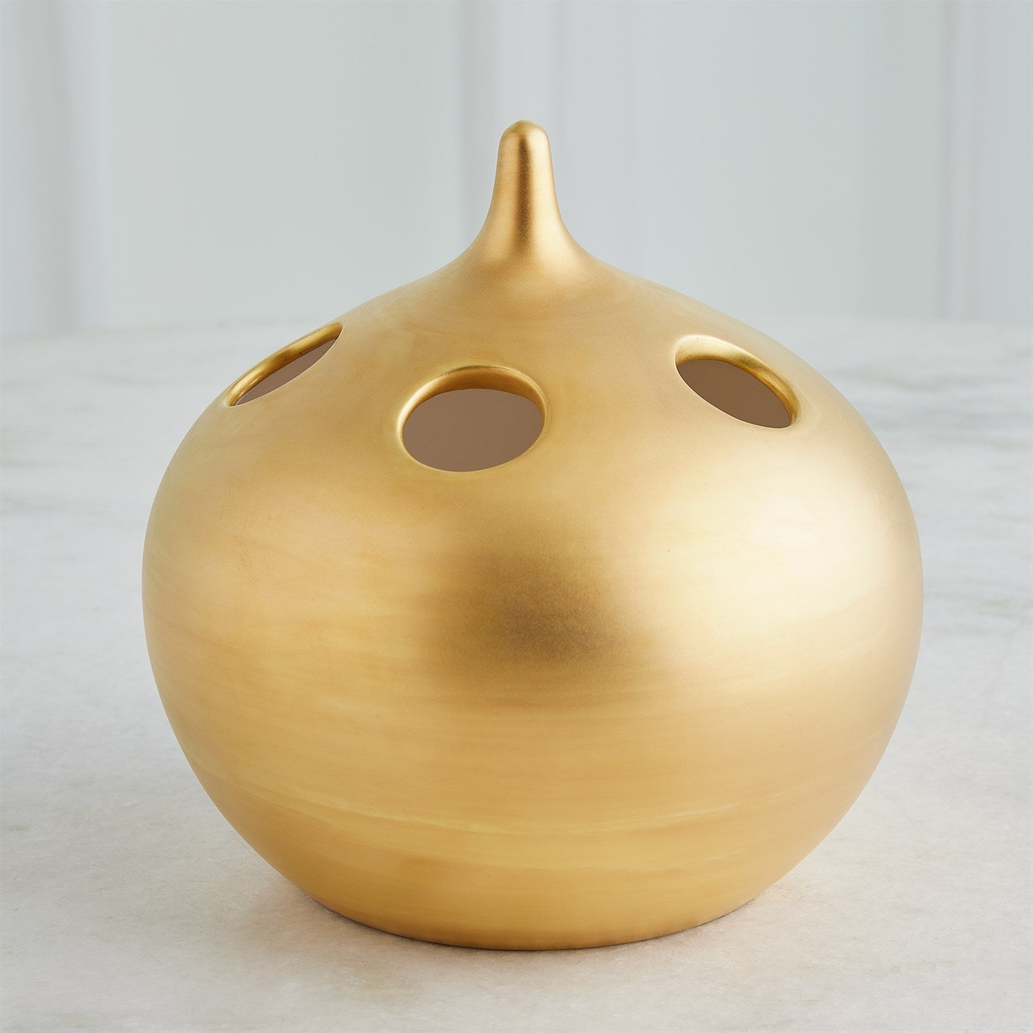 Global Views Matte Gold Oh No Vase
