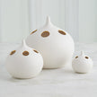 Global Views Matte White Gold Rim Oh No Vase Clearance