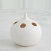 Global Views Matte White Gold Rim Oh No Vase