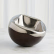 Global Views Platinum Crackle Squished Bowl