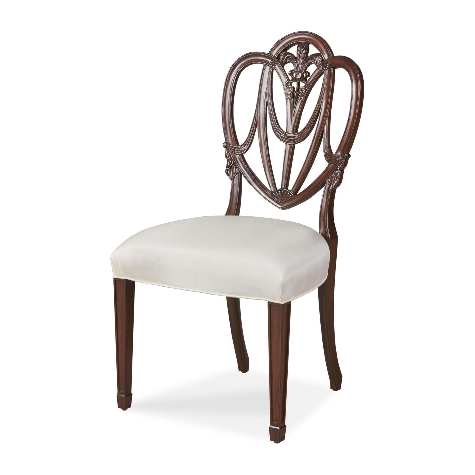 Maitland Smith Heart Side Chair Pearl