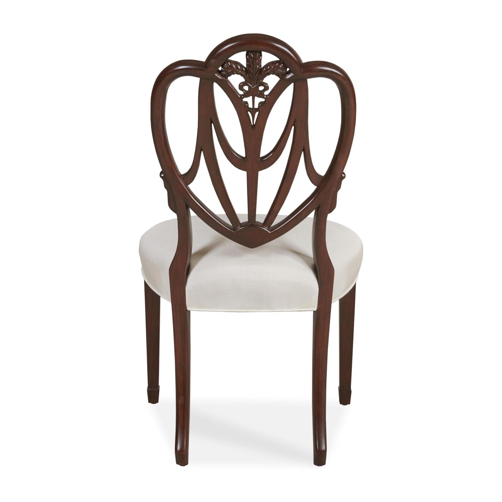 Maitland Smith Heart Side Chair Pearl