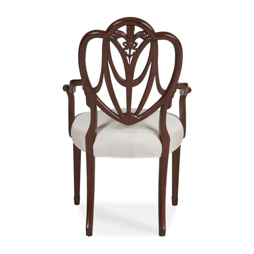 Maitland Smith Heart Arm Chair Pearl