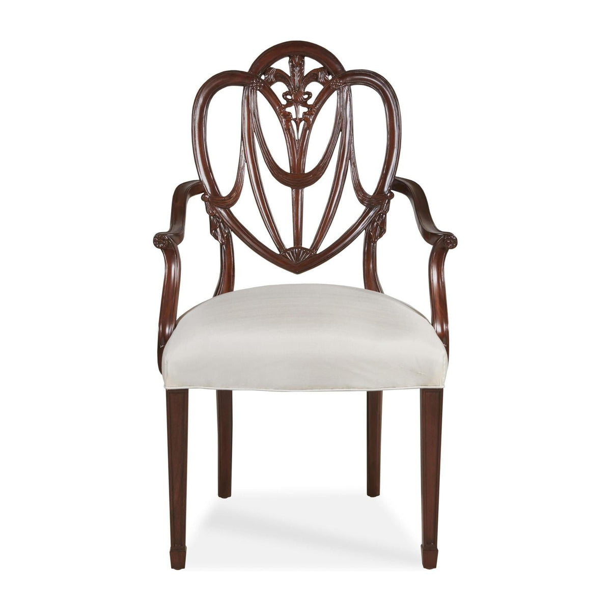 Maitland Smith Heart Arm Chair Pearl