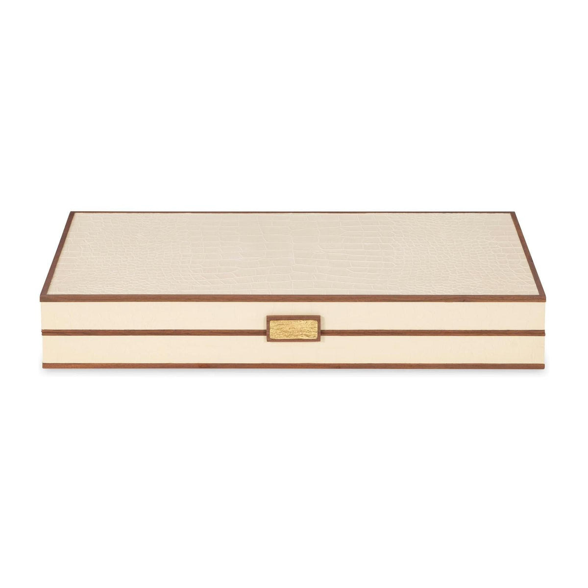 Maitland Smith Cream Leather Game Board