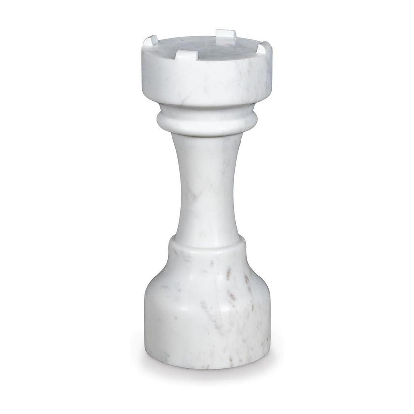 Maitland Smith White Chess Table Castle