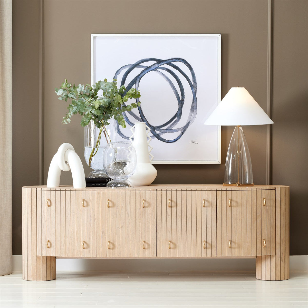 Global Views Luna Natural Oak Media Console