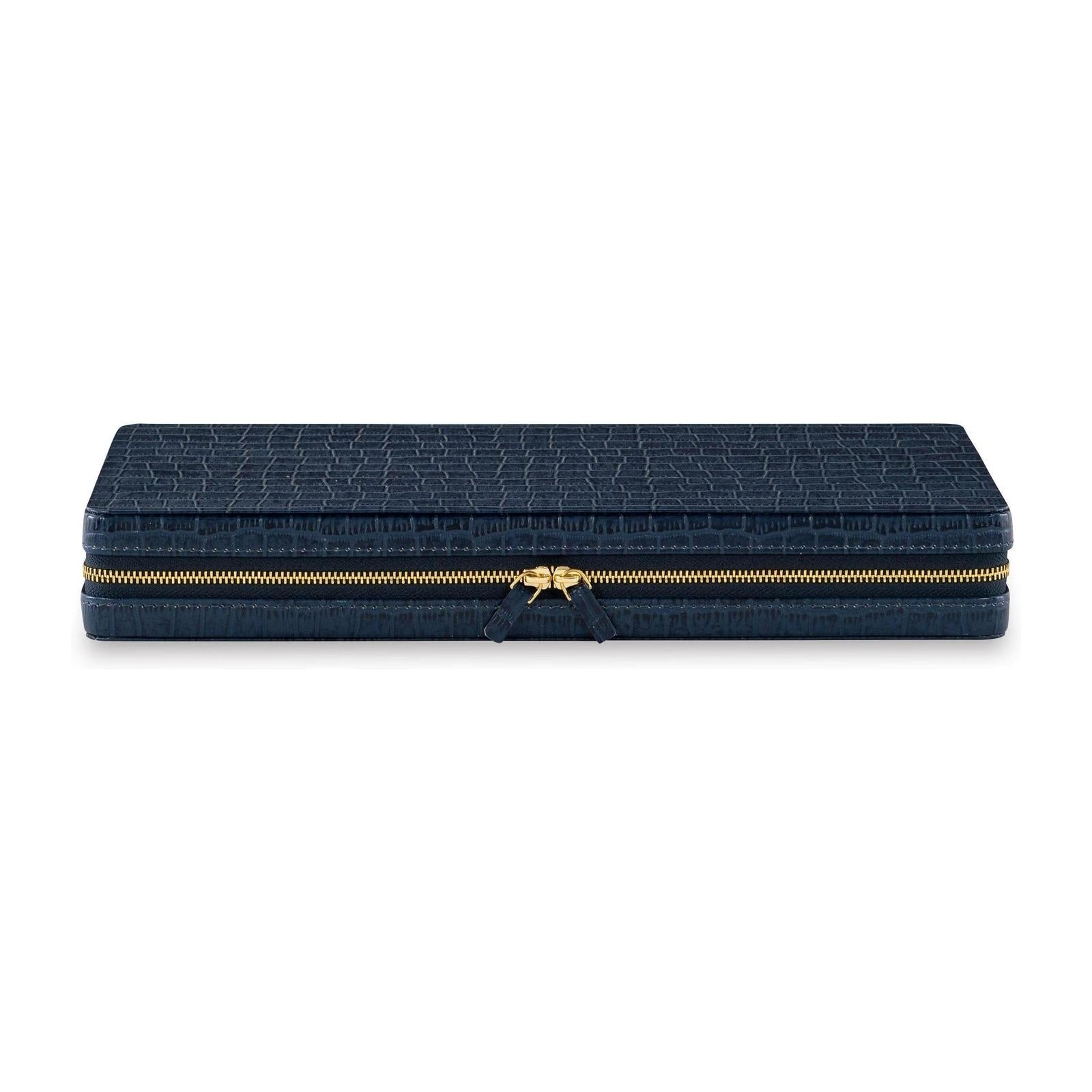 Maitland Smith Travel Backgammon Board Blue